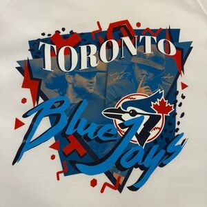 Toronto Blue Jays MLB Baseball Short Sleeve White Sweatshirt XL Hoodie Vladdy